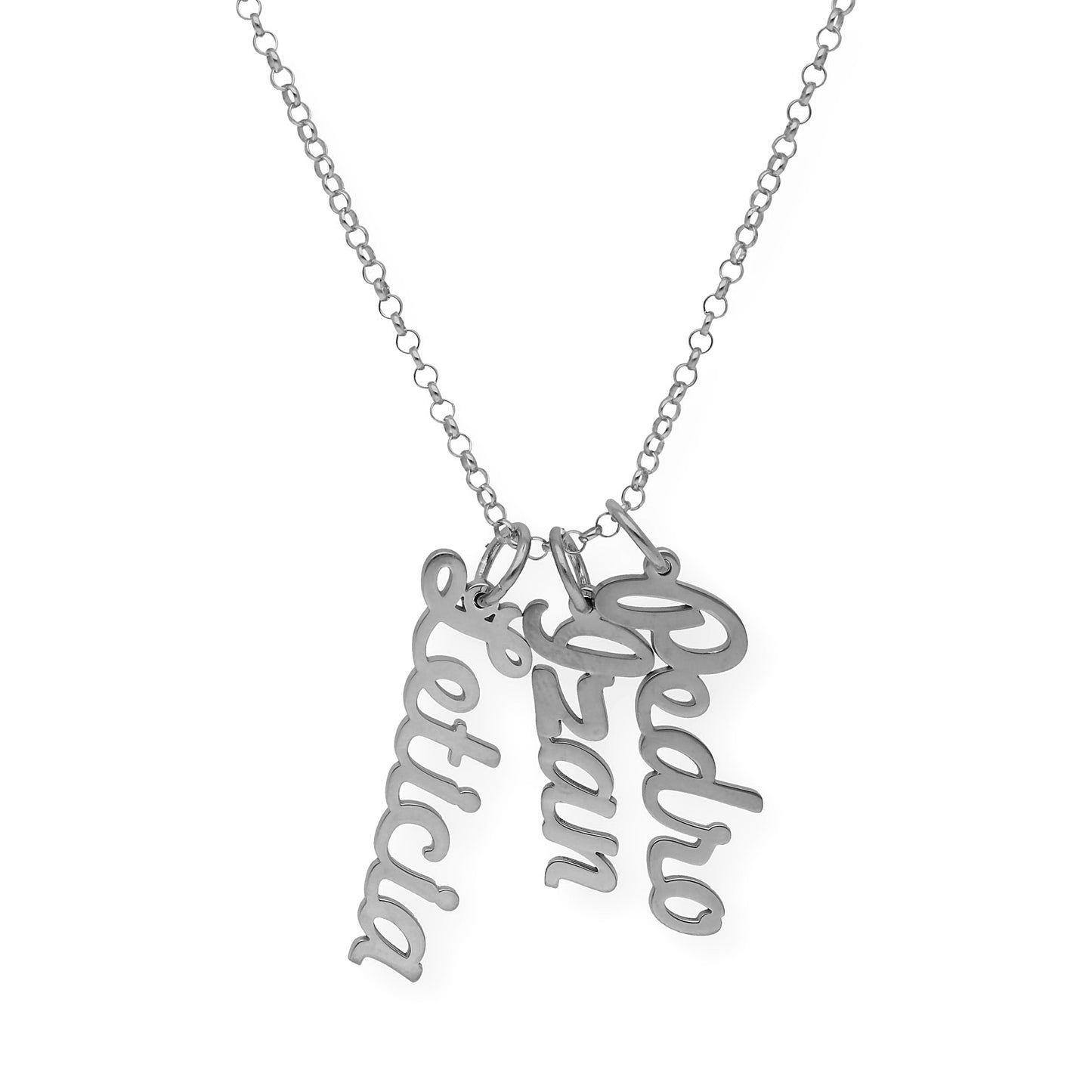 Colgante Delia Nombre en Plata de Ley 925 y baño Oro rosa 18k