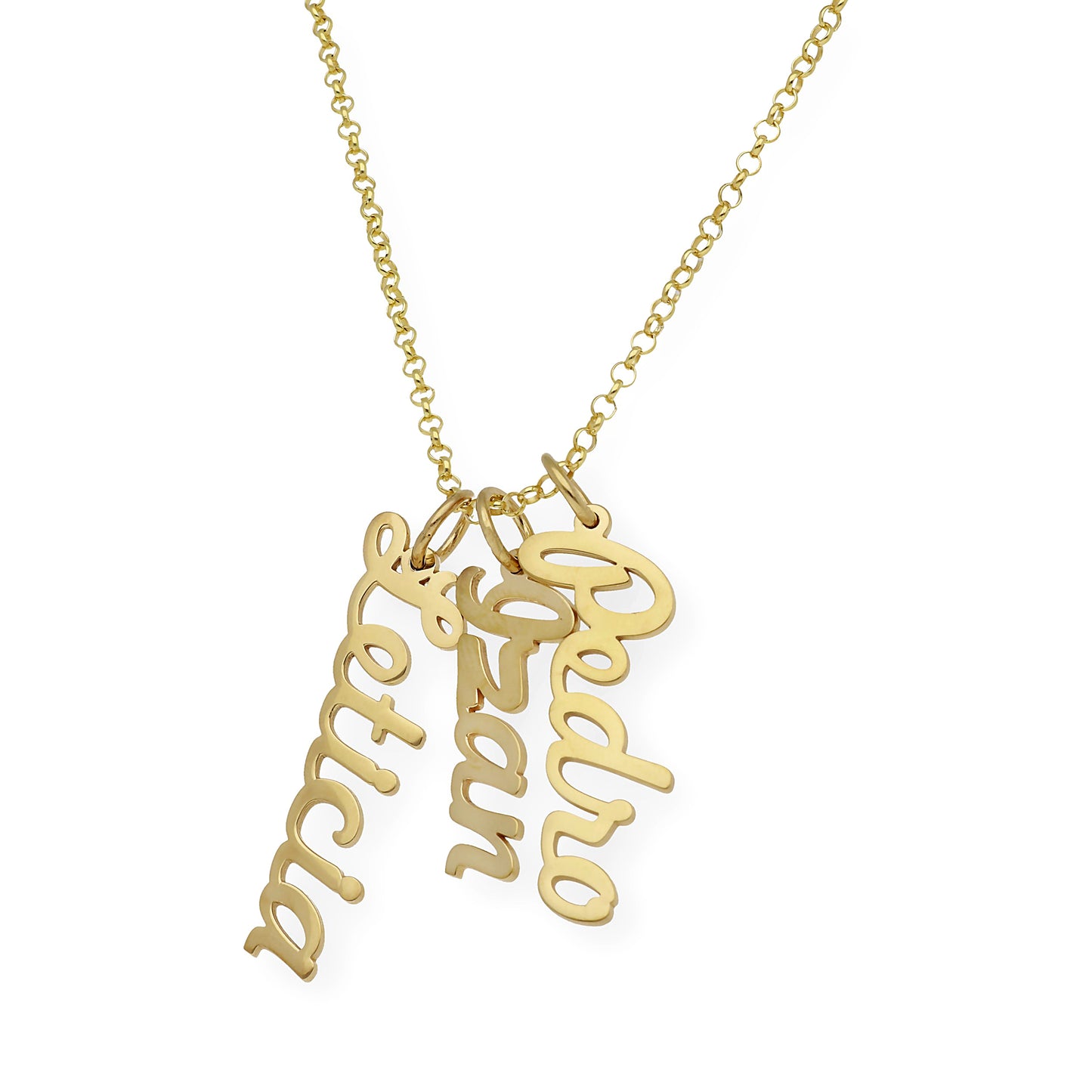 Colgante Delia Nombre en Plata de Ley 925 y baño Oro rosa 18k