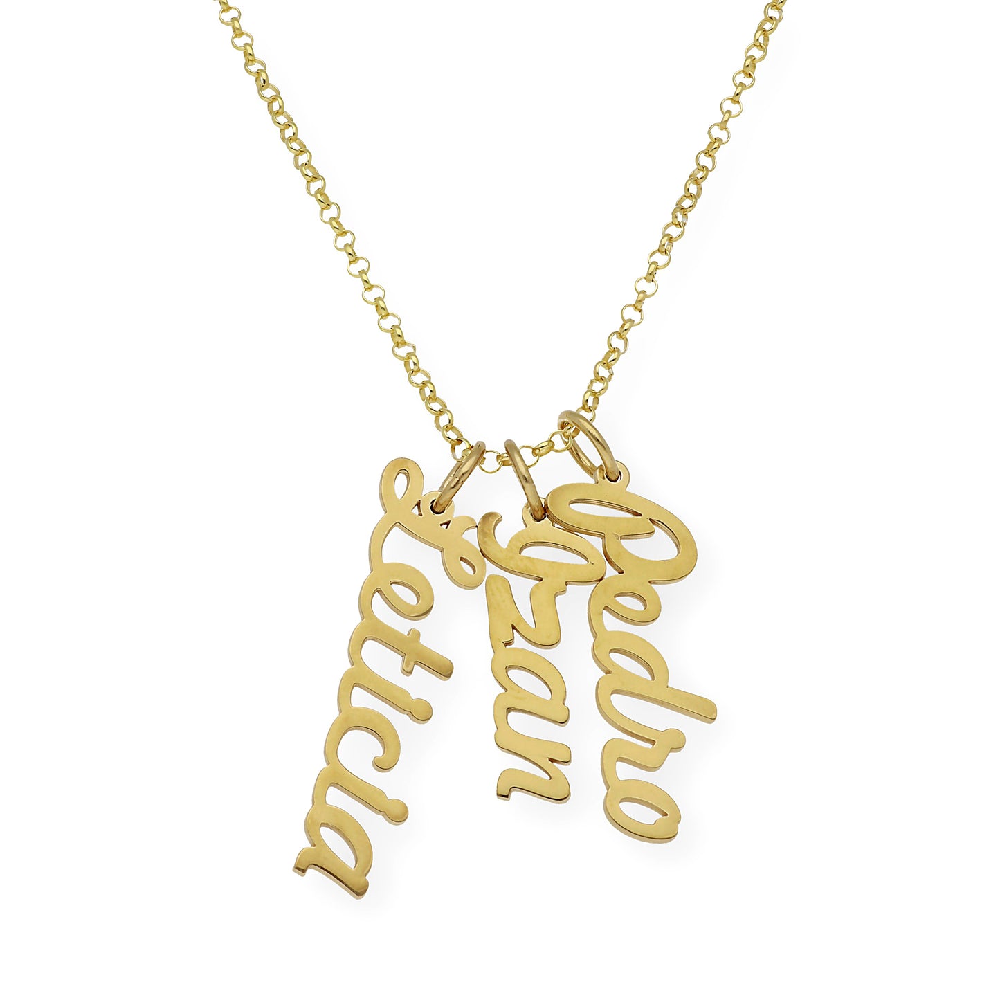 Colgante Delia Nombre en Plata de Ley 925 y baño Oro rosa 18k