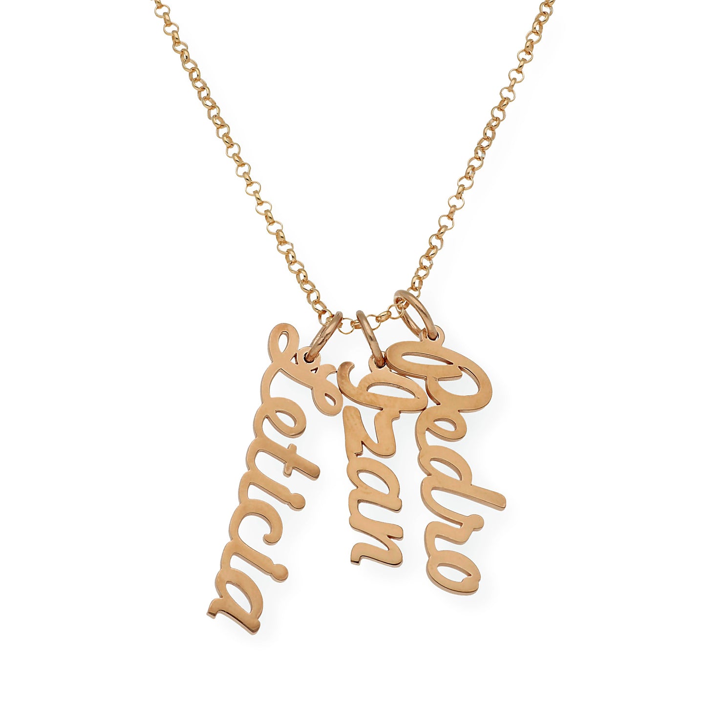 Colgante Delia Nombre en Plata de Ley 925 y baño Oro rosa 18k