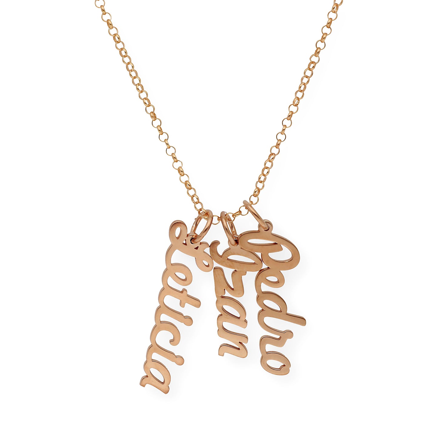 Colgante Delia Nombre en Plata de Ley 925 y baño Oro rosa 18k