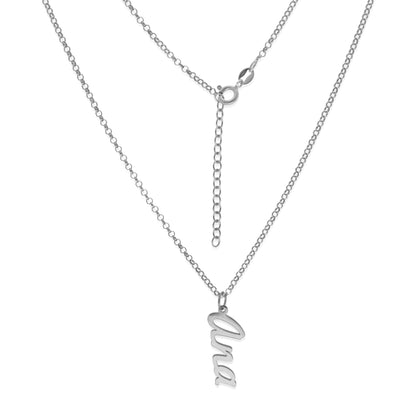 Colgante Delia Nombre en Plata de Ley 925 y baño Oro rosa 18k