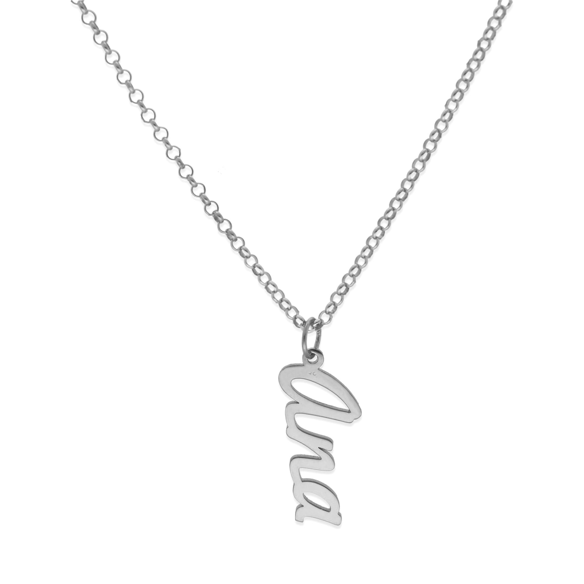 Colgante Delia Nombre en Plata de Ley 925 y baño Oro rosa 18k