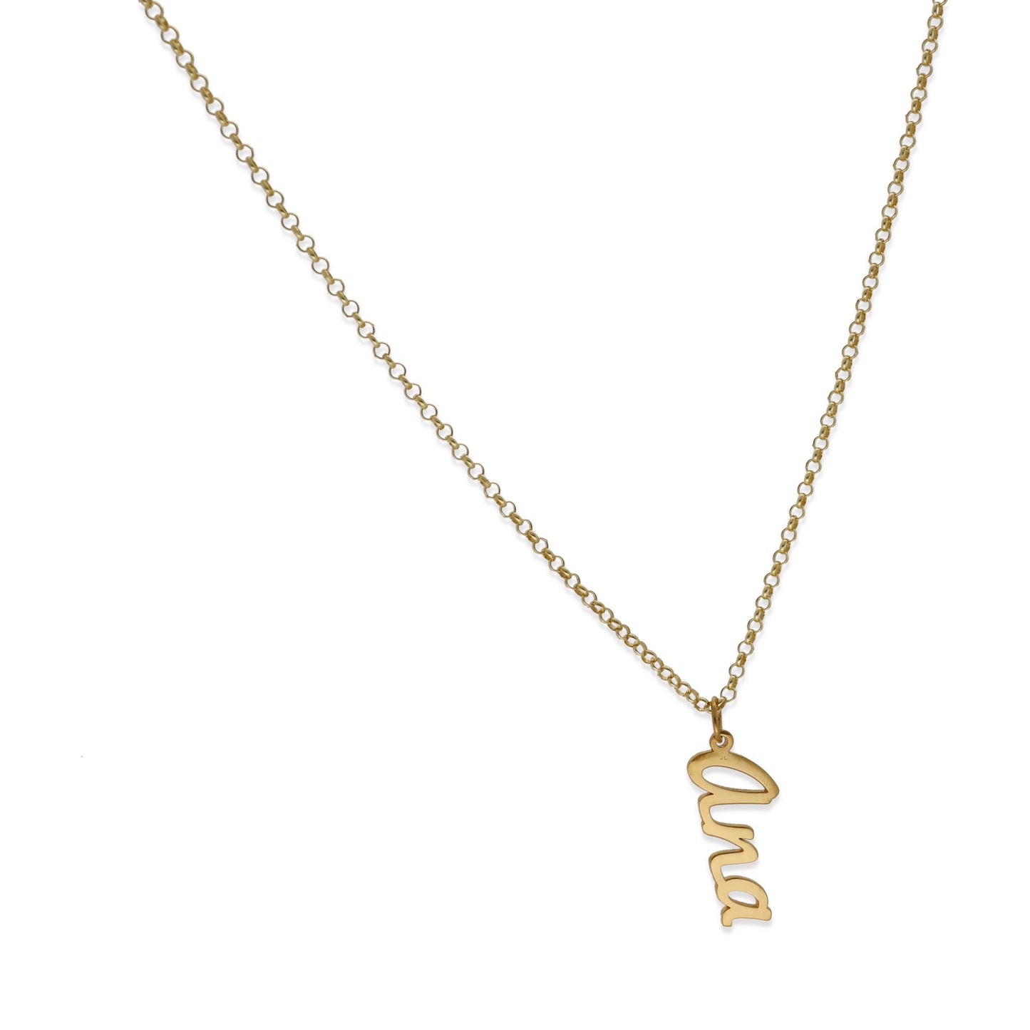 Colgante Delia Nombre en Plata de Ley 925 y baño Oro rosa 18k