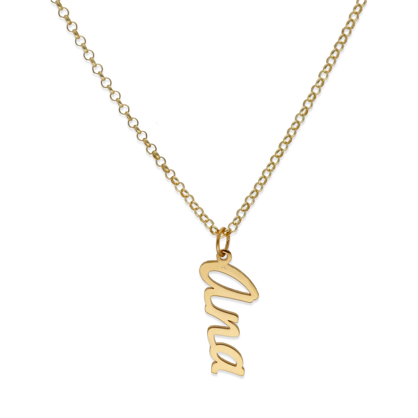 Colgante Delia Nombre en Plata de Ley 925 y baño Oro rosa 18k