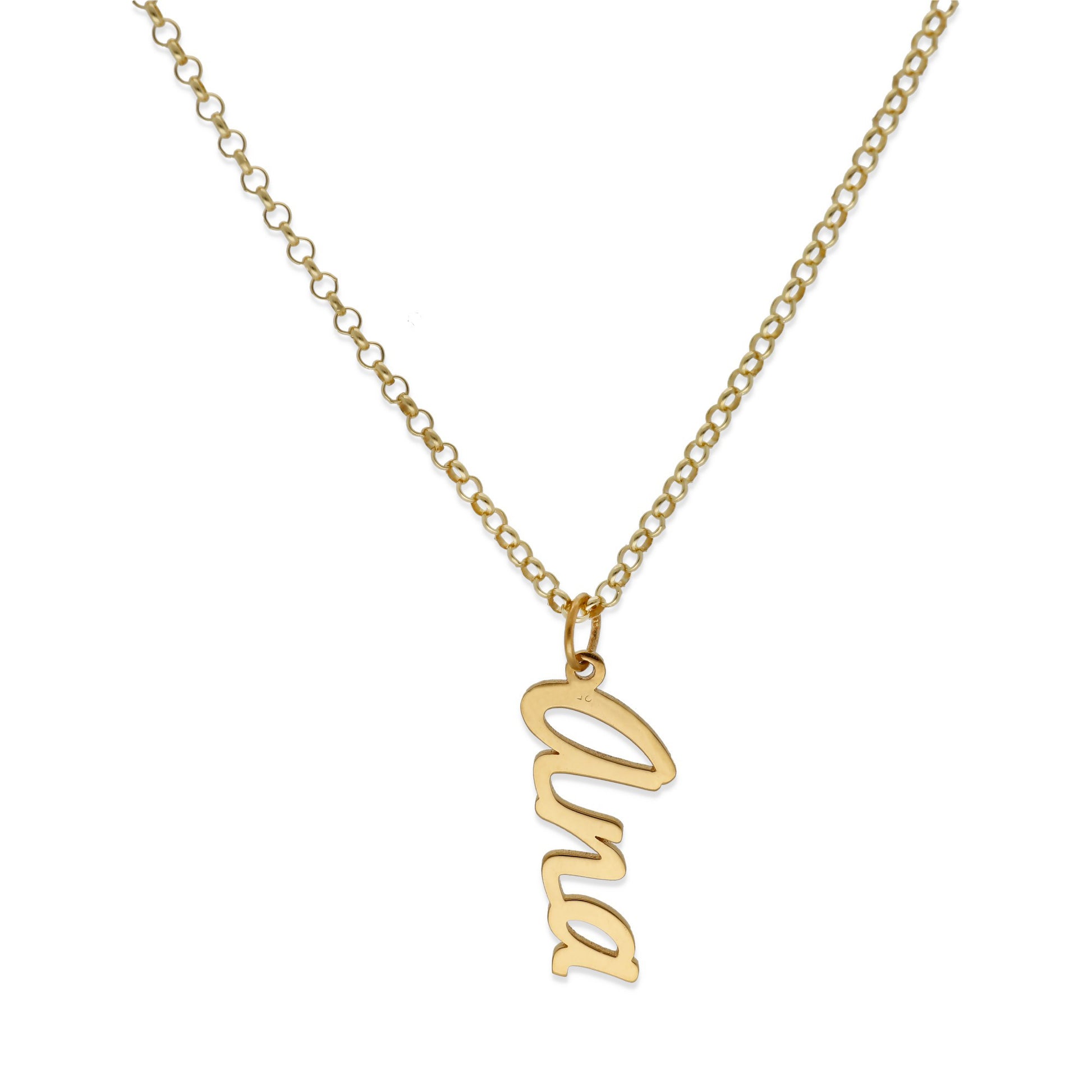 Colgante Delia Nombre en Plata de Ley 925 y baño Oro rosa 18k