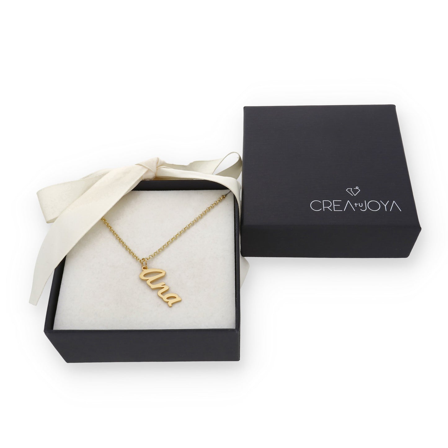 Colgante Delia Nombre en Plata de Ley 925 y baño Oro rosa 18k