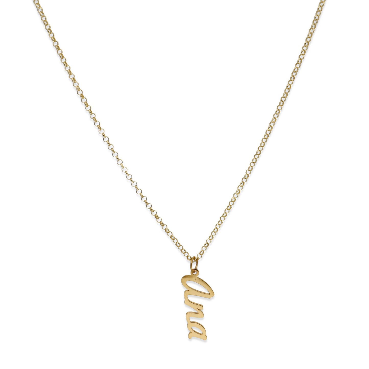 Colgante Delia Nombre en Plata de Ley 925 y baño Oro rosa 18k