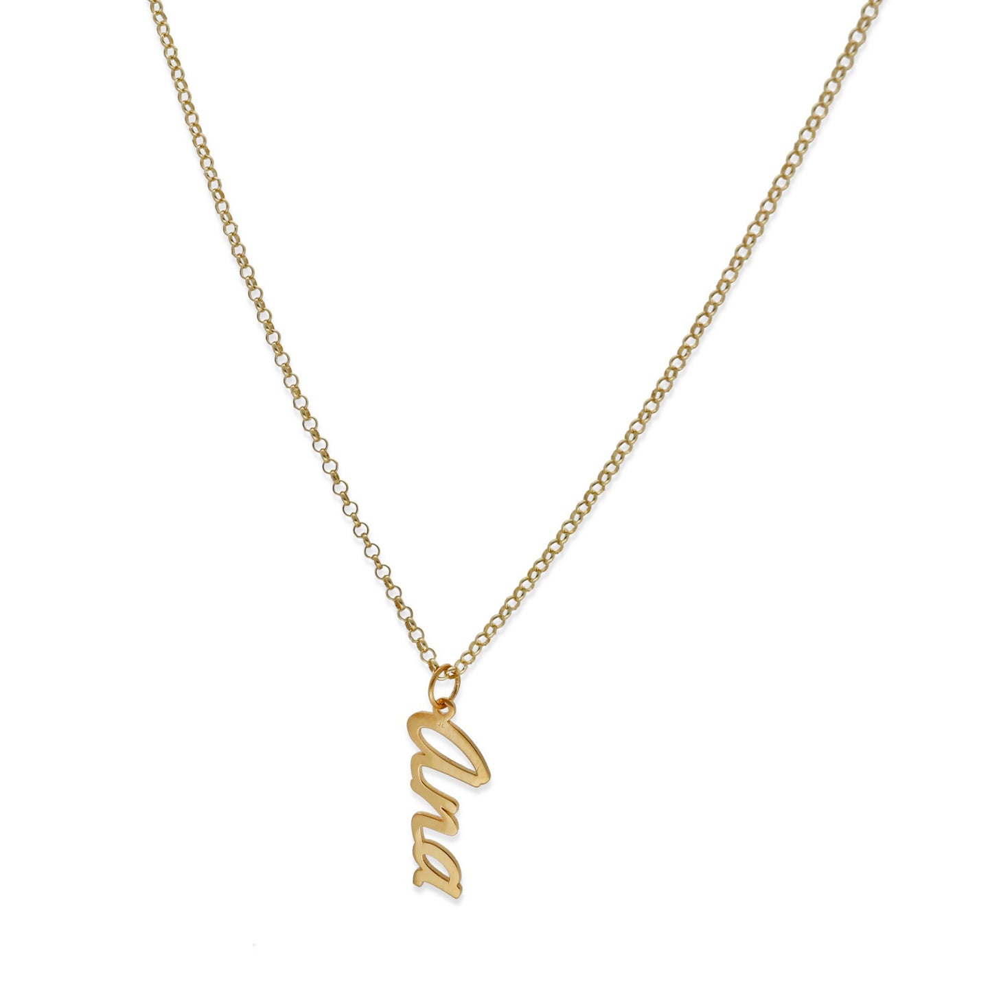 Colgante Delia Nombre en Plata de Ley 925 y baño Oro rosa 18k