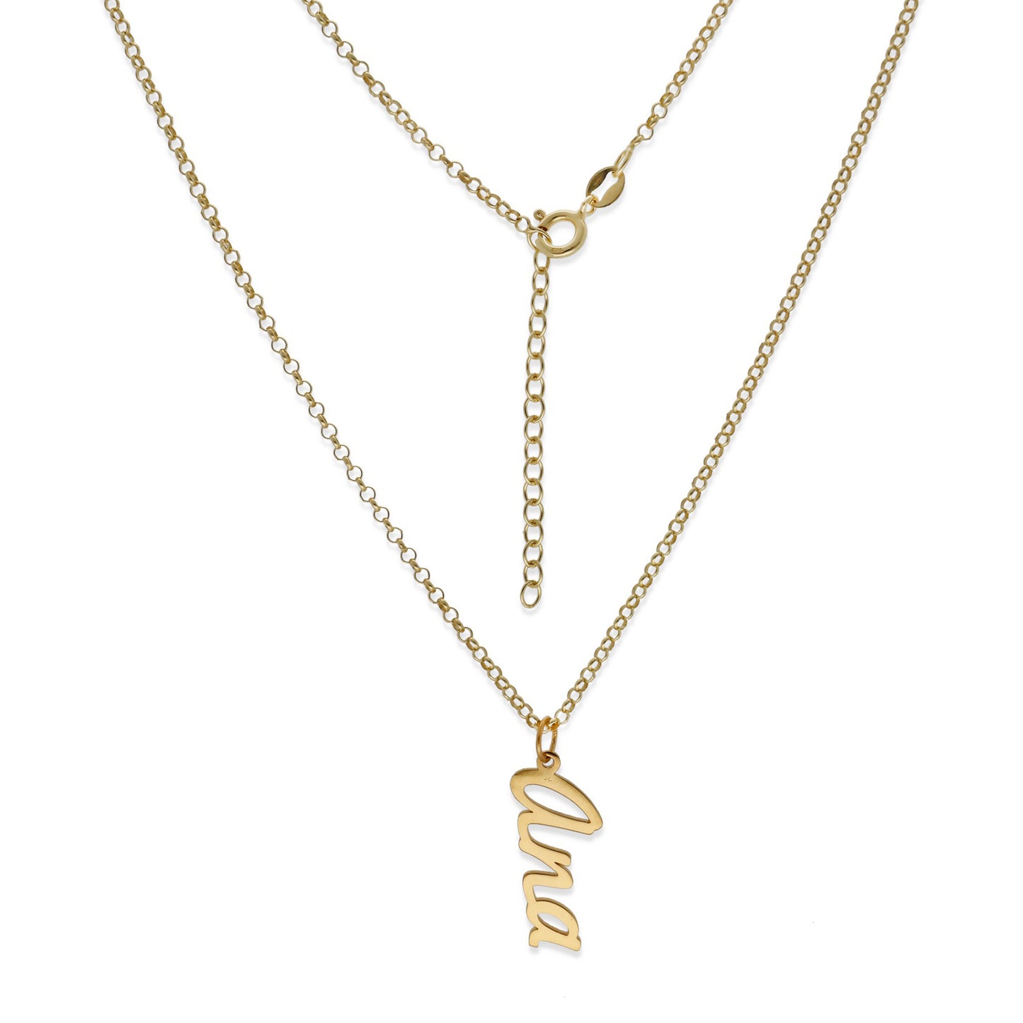 Colgante Delia Nombre en Plata de Ley 925 y baño Oro rosa 18k