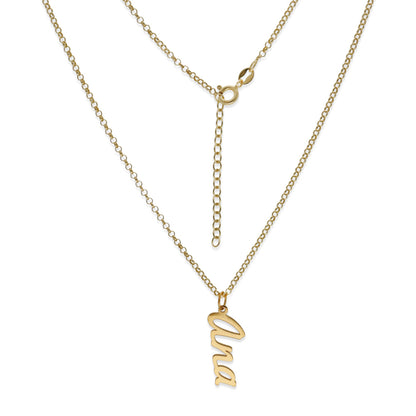 Colgante Delia Nombre en Plata de Ley 925 y baño Oro rosa 18k
