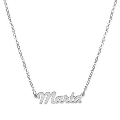 Colgante Dana con Nombre en Plata de Ley 925 y baño Oro rosa 18k