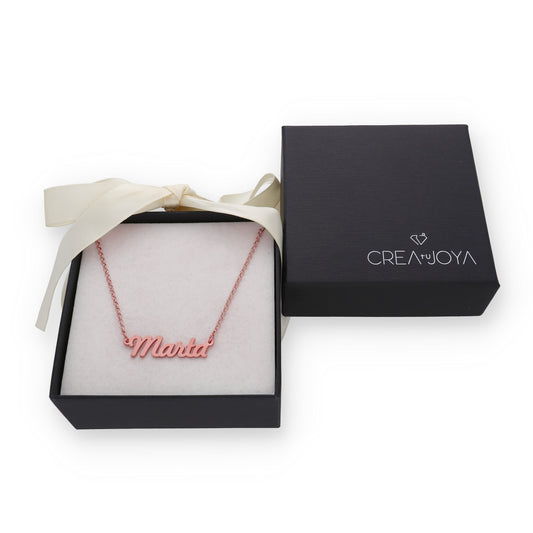 Colgante Dana con Nombre en Plata de Ley 925 y baño Oro rosa 18k