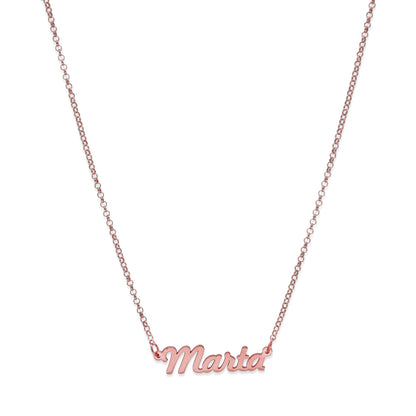Colgante Dana con Nombre en Plata de Ley 925 y baño Oro rosa 18k