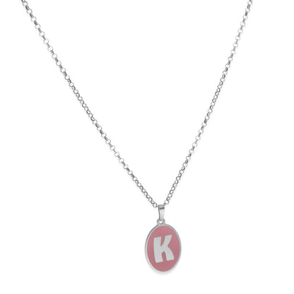 Colgante Elara en color e Inicial en Plata de ley 925 y baño Oro 18k