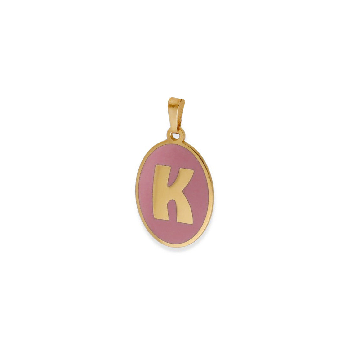 Colgante Elara en color e Inicial en Plata de ley 925 y baño Oro 18k