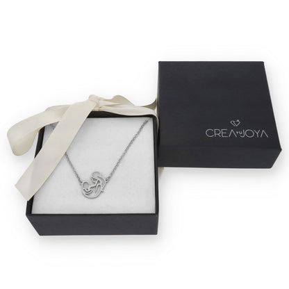 Colgante Vania Madre e Hijo en Plata de Ley 925 y baño Oro rosa 18k