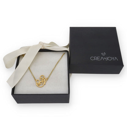 Colgante Vania Madre e Hijo en Plata de Ley 925 y baño Oro rosa 18k