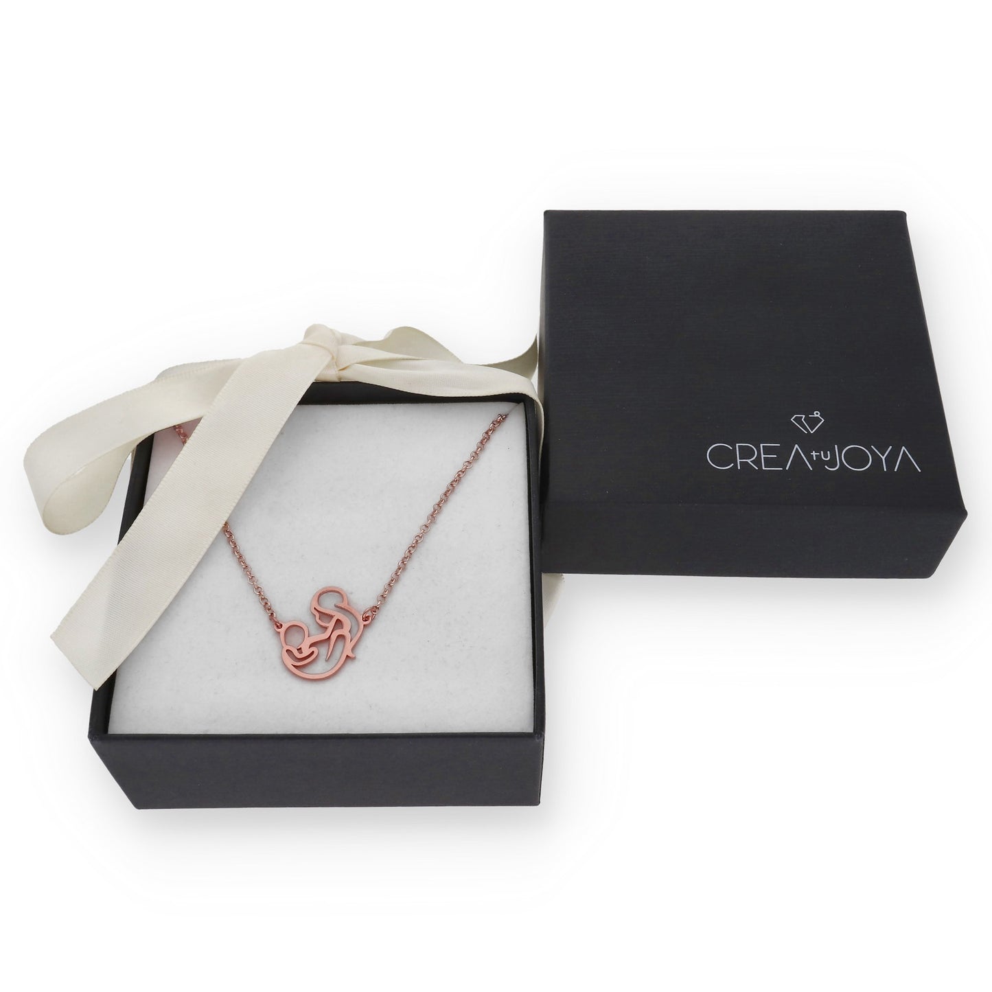 Colgante Vania Madre e Hijo en Plata de Ley 925 y baño Oro rosa 18k