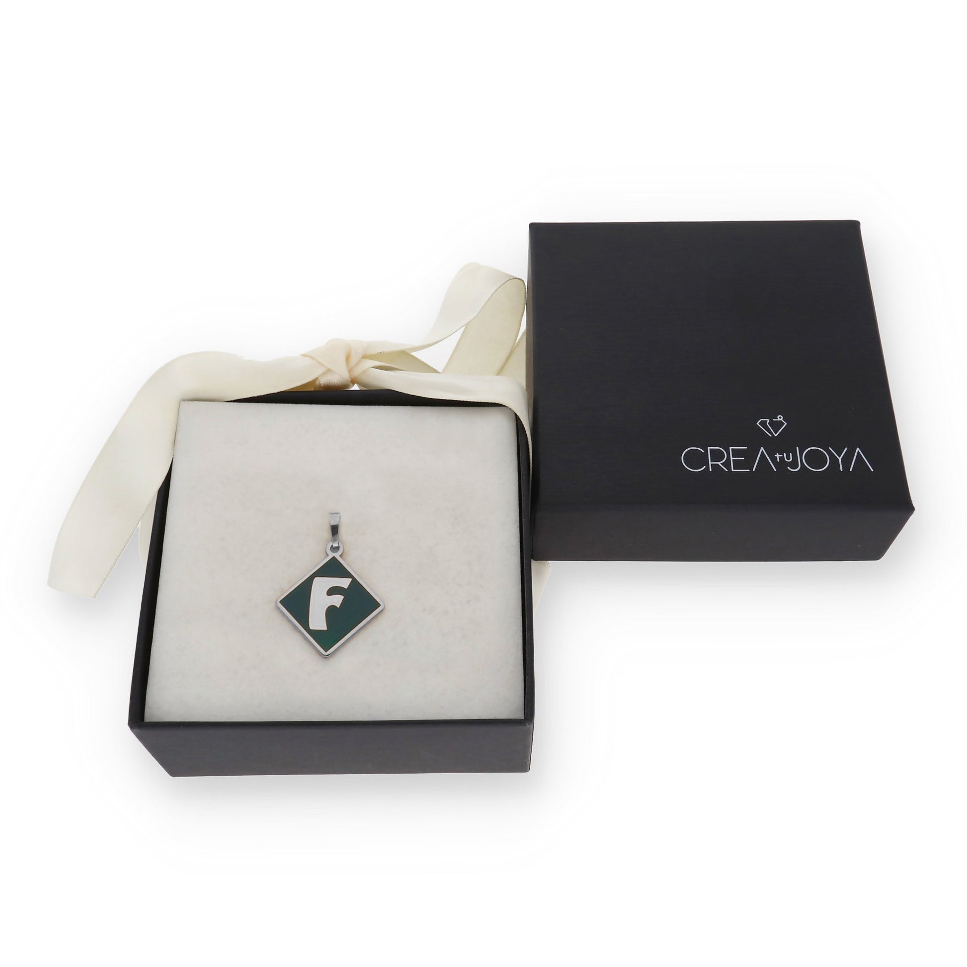 Colgante Olivia en color e Inicial en Plata de ley 925