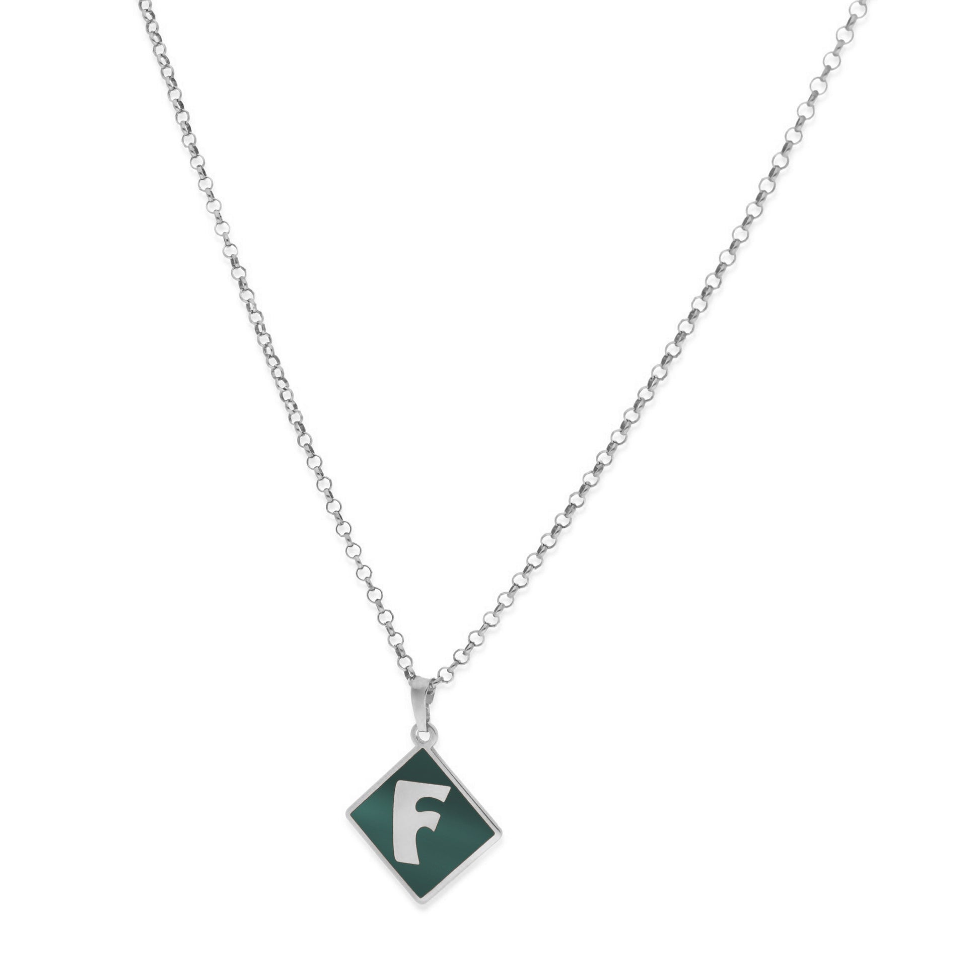 Colgante Olivia en color e Inicial en Plata de ley 925