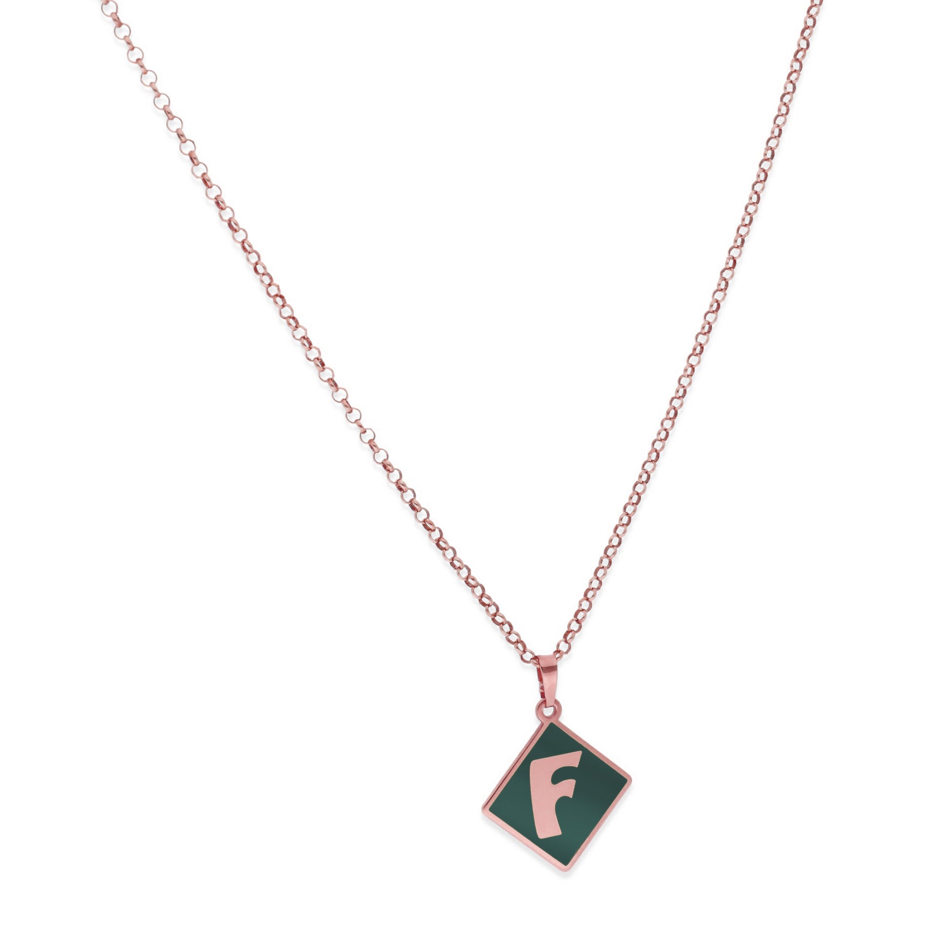 Colgante Olivia en color e Inicial en Plata de ley 925