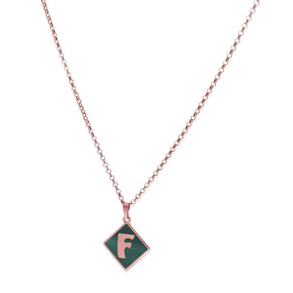 Colgante Olivia en color e Inicial en Plata de ley 925