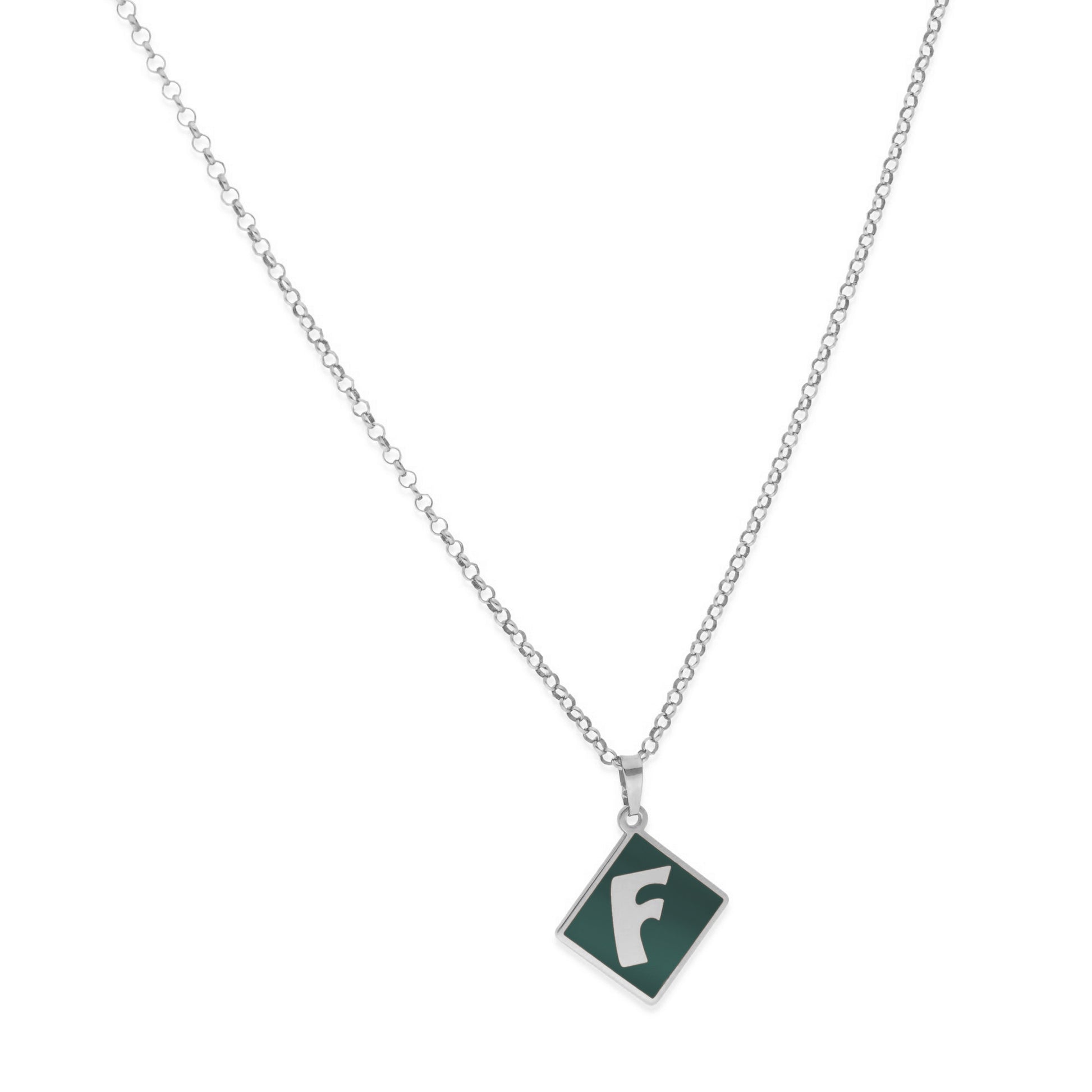 Colgante Olivia en color e Inicial en Plata de ley 925 y Baño Oro 18k