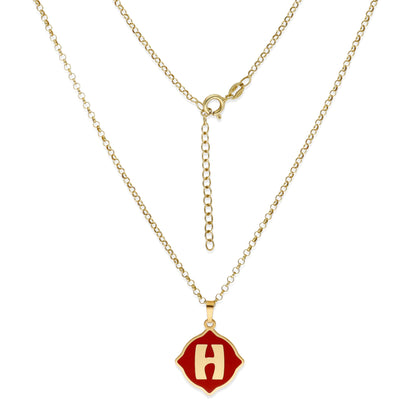 Colgante Hada en color e Inicial en Plata de ley 925