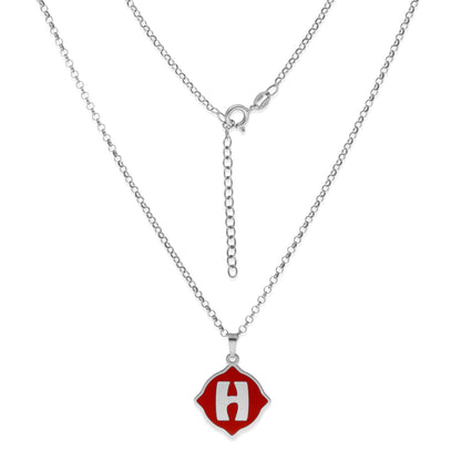 Colgante Hada en color e Inicial en Plata de ley 925 y baño Oro 18k