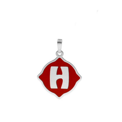 Colgante Hada en color e Inicial en Plata de ley 925 y baño Oro 18k