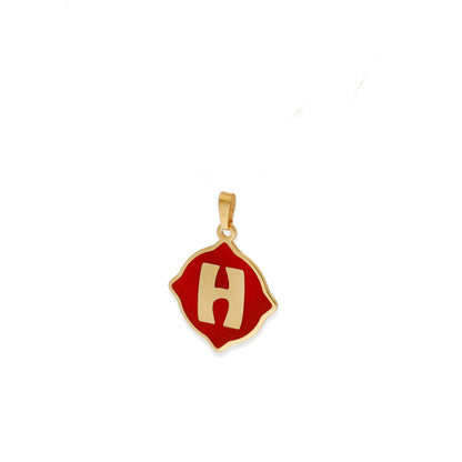 Colgante Hada en color e Inicial en Plata de ley 925 y baño Oro 18k