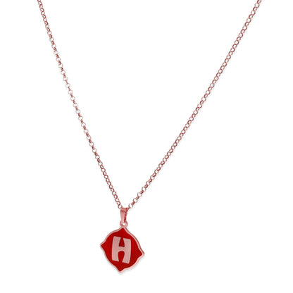 Colgante Hada en color e Inicial en Plata de ley 925 y baño Oro 18k