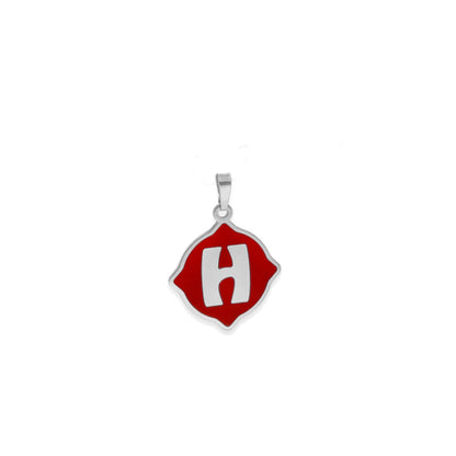 Colgante Hada en color e Inicial en Plata de ley 925 y baño Oro Rosa 18k