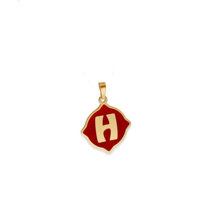 Colgante Hada en color e Inicial en Plata de ley 925 y baño Oro Rosa 18k