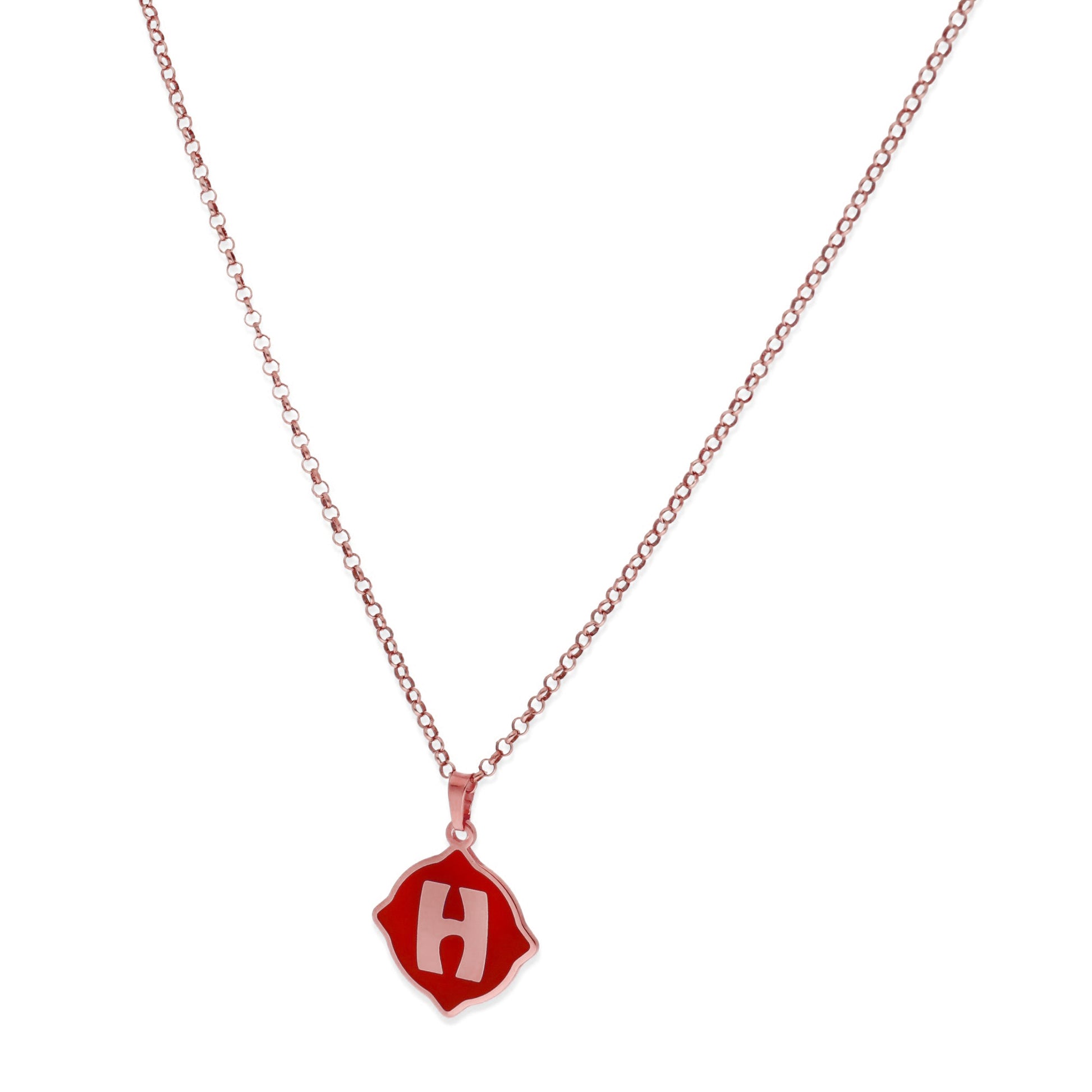 Colgante Hada en color e Inicial en Plata de ley 925 y baño Oro Rosa 18k