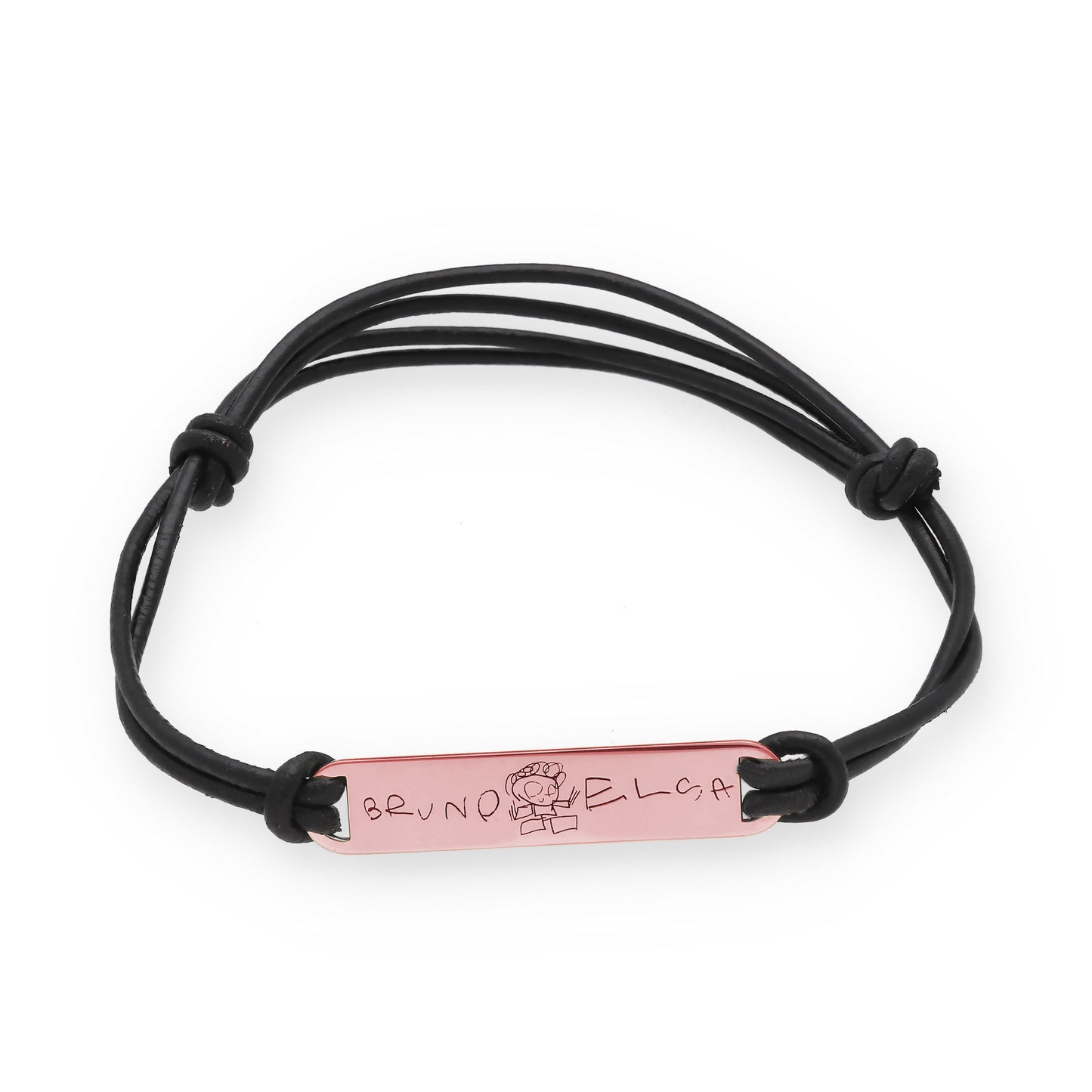 Pulsera Índigo grabación personalizada en Plata de Ley 925 y baño Oro 18k.