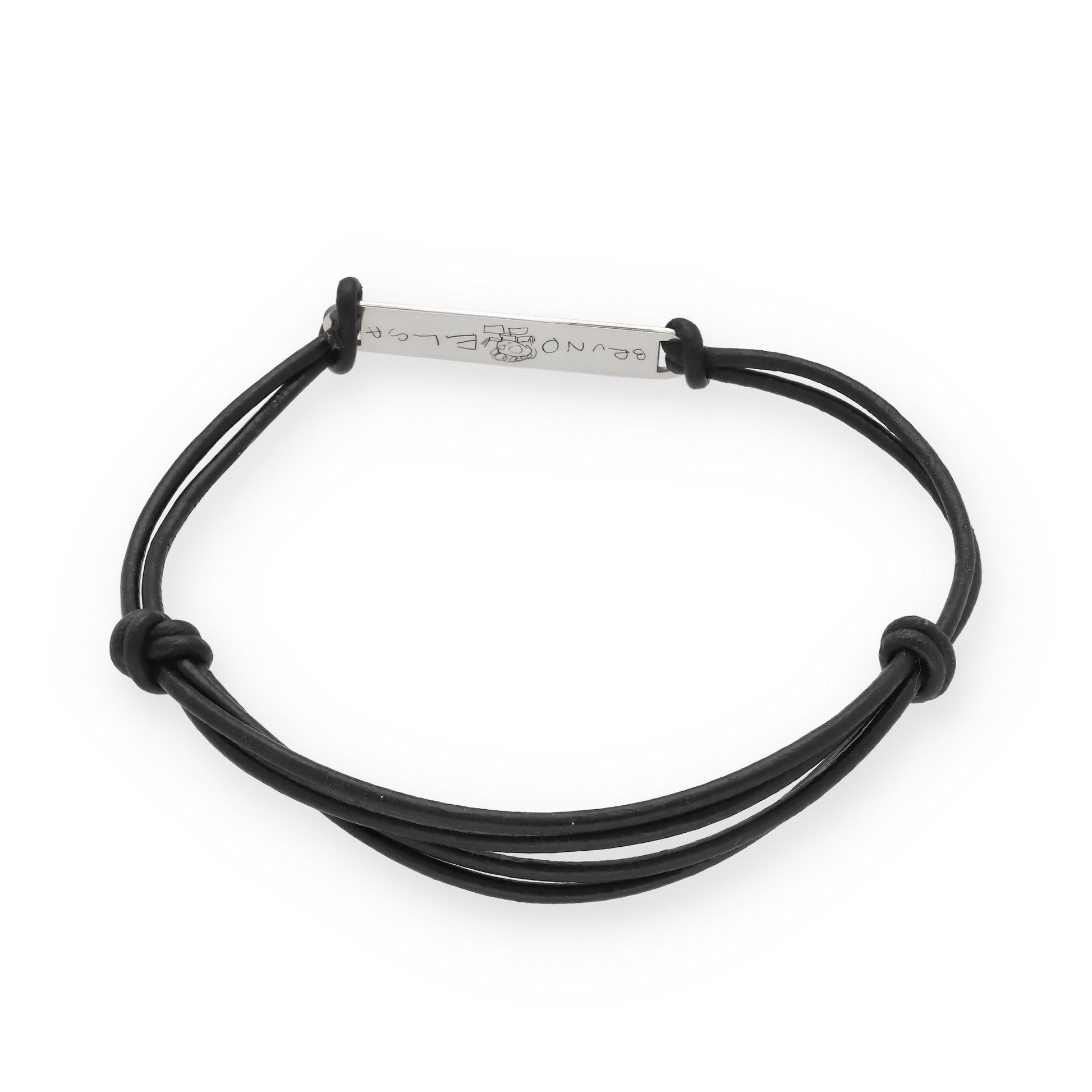 Pulsera Índigo grabación personalizada en Plata de Ley 925 y baño Oro rosa 18k
