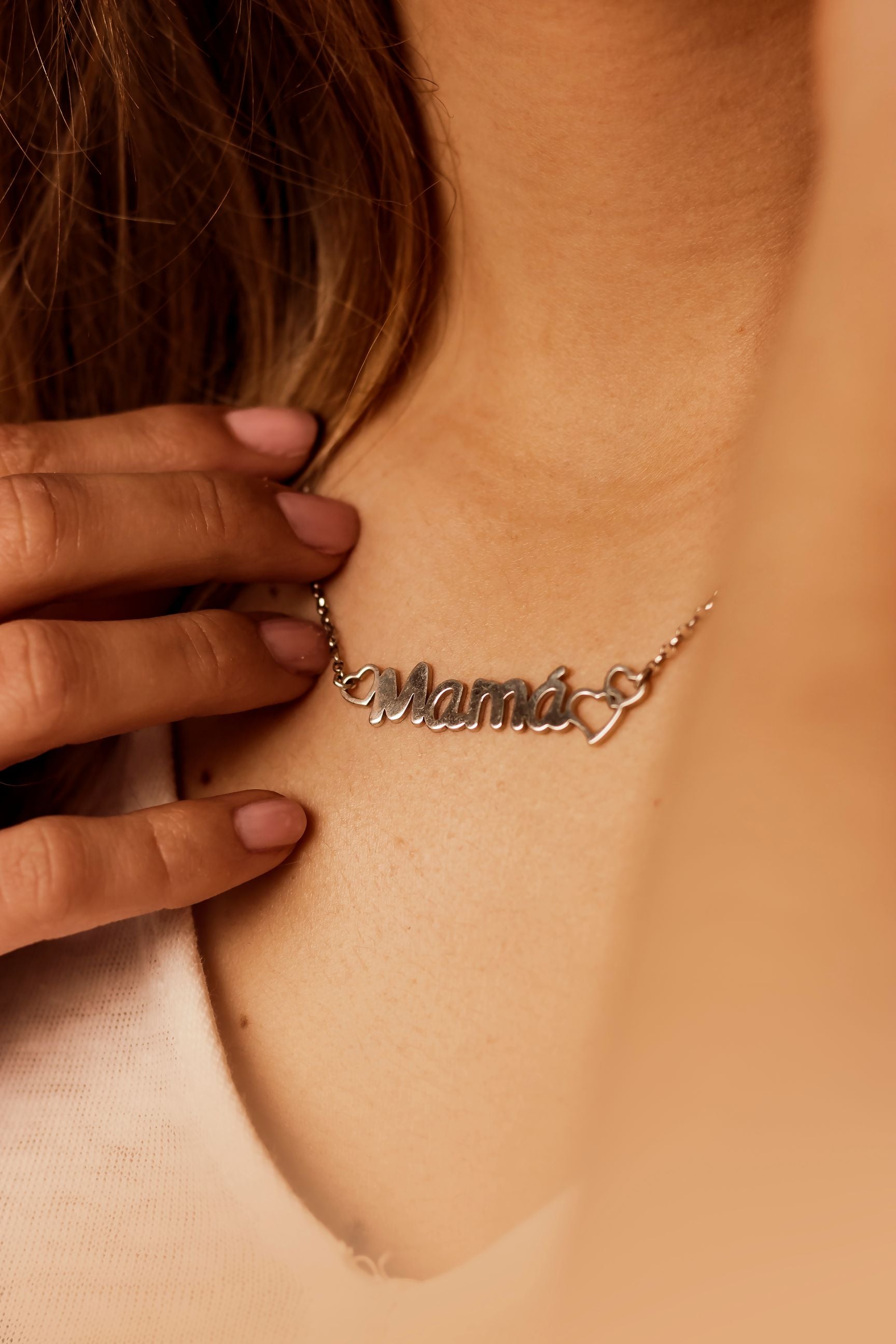 Colgante Love Mamá en Plata de Ley 925 y baño Oro 18k