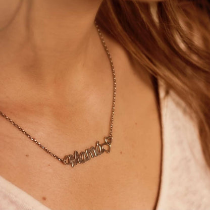 Colgante Love Mamá en Plata de Ley 925 y baño Oro 18k