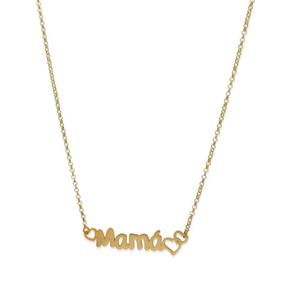 Colgante Love Mamá en Plata de Ley 925 y baño Oro 18k