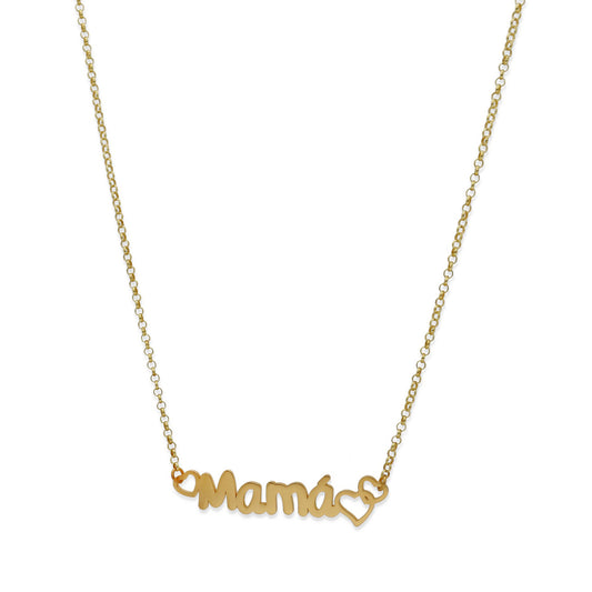 Colgante Love Mamá en Plata de Ley 925 y baño Oro 18k