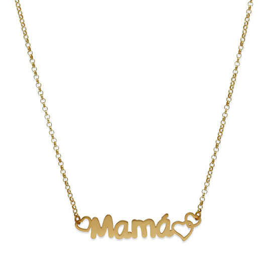 Colgante Love Mamá en Plata de Ley 925 y baño Oro 18k