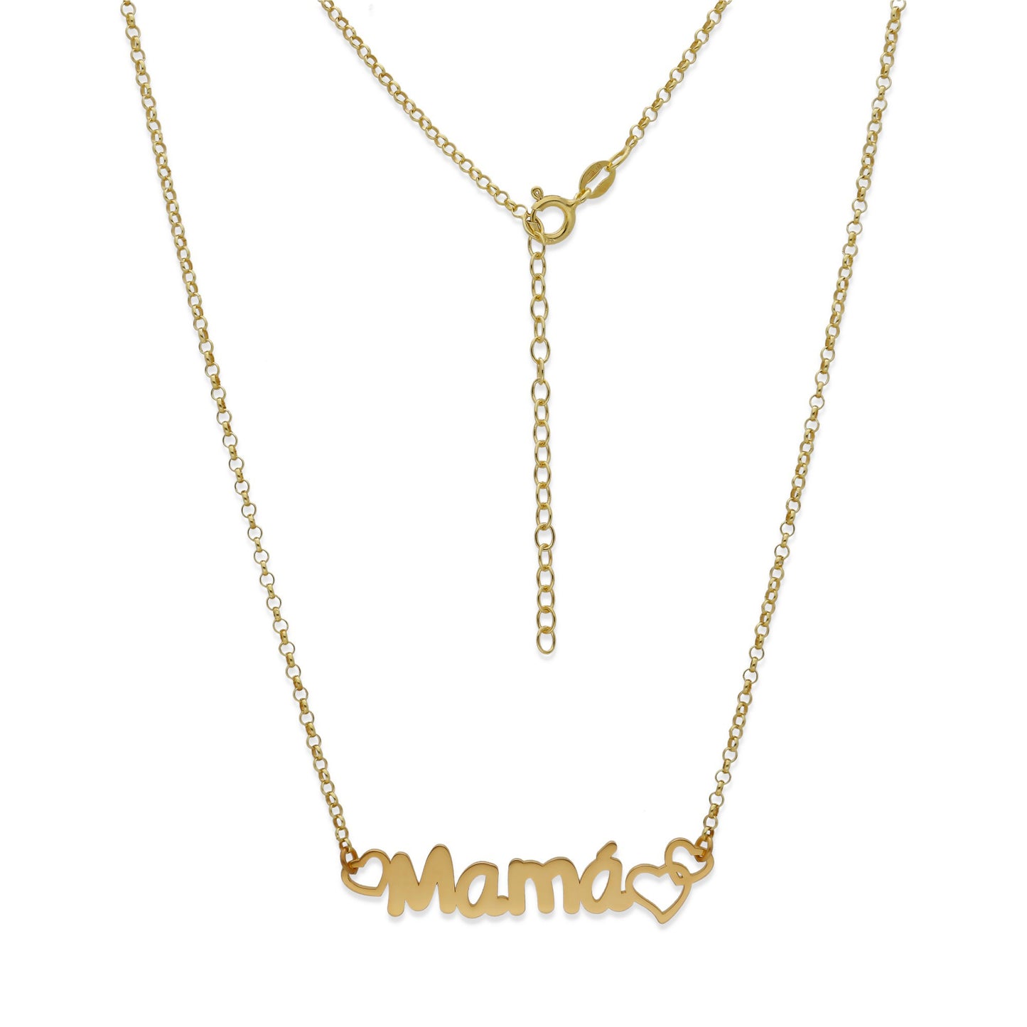 Colgante Love Mamá en Plata de Ley 925 y baño Oro 18k