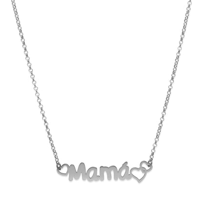 Colgante Love Mamá en Plata de Ley 925 y baño Oro 18k