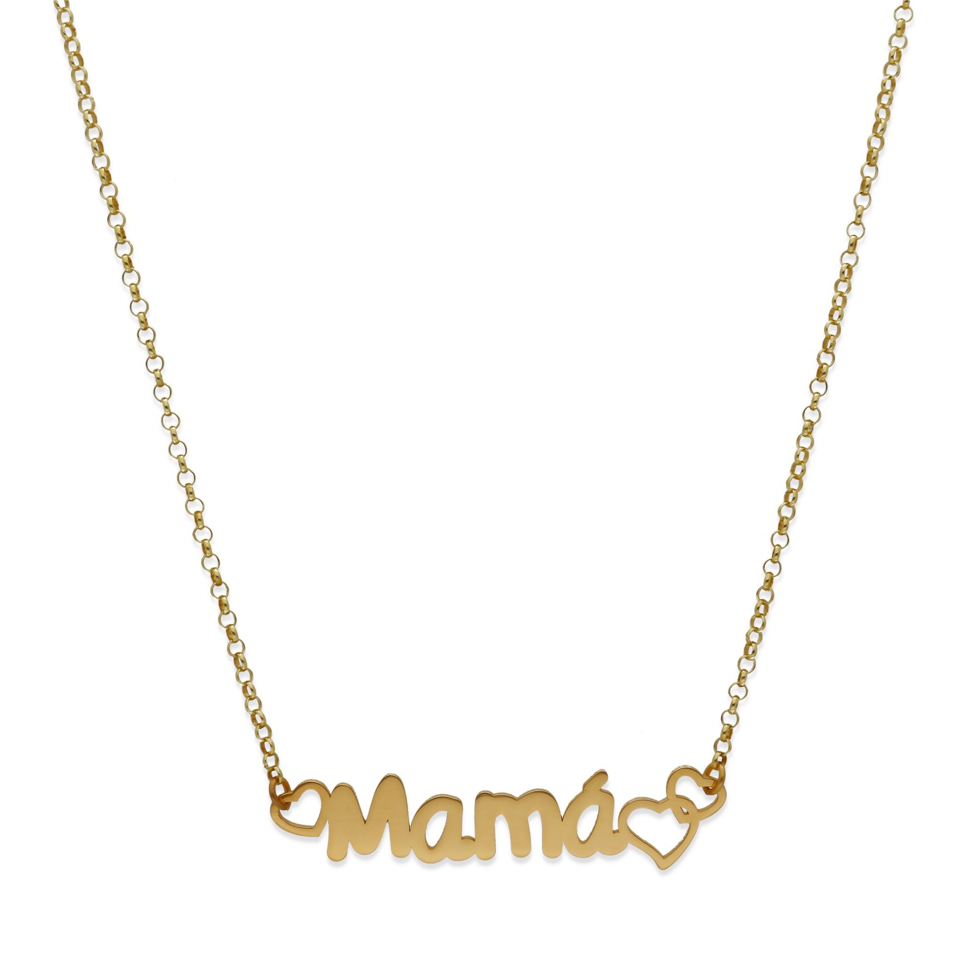 Colgante Love Mamá en Plata de Ley 925 y baño Oro rosa 18k