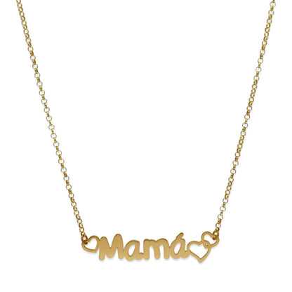Colgante Love Mamá en Plata de Ley 925 y baño Oro rosa 18k
