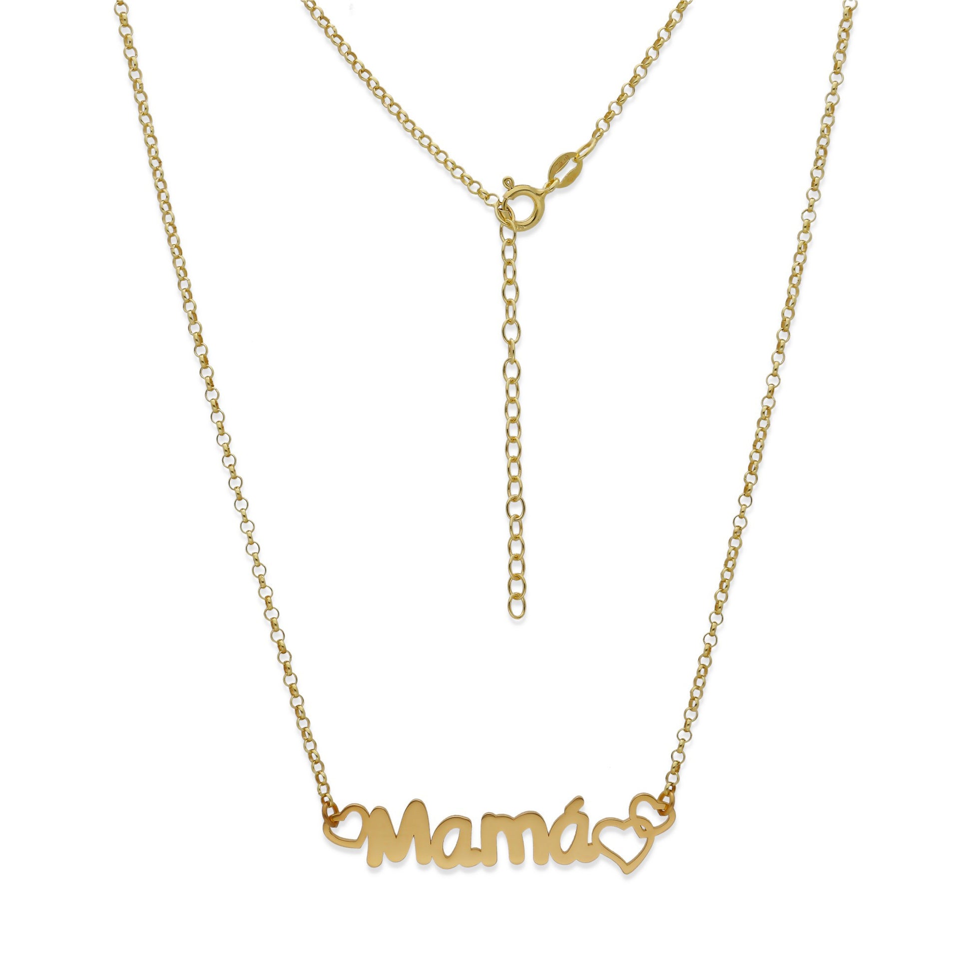 Colgante Love Mamá en Plata de Ley 925 y baño Oro rosa 18k