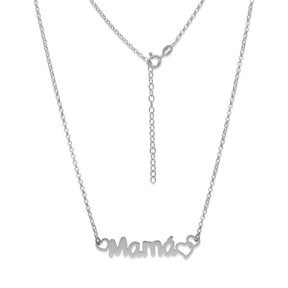 Colgante Love Mamá en Plata de Ley 925 y baño Oro rosa 18k