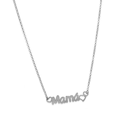 Colgante Love Mamá en Plata de Ley 925 y baño Oro rosa 18k
